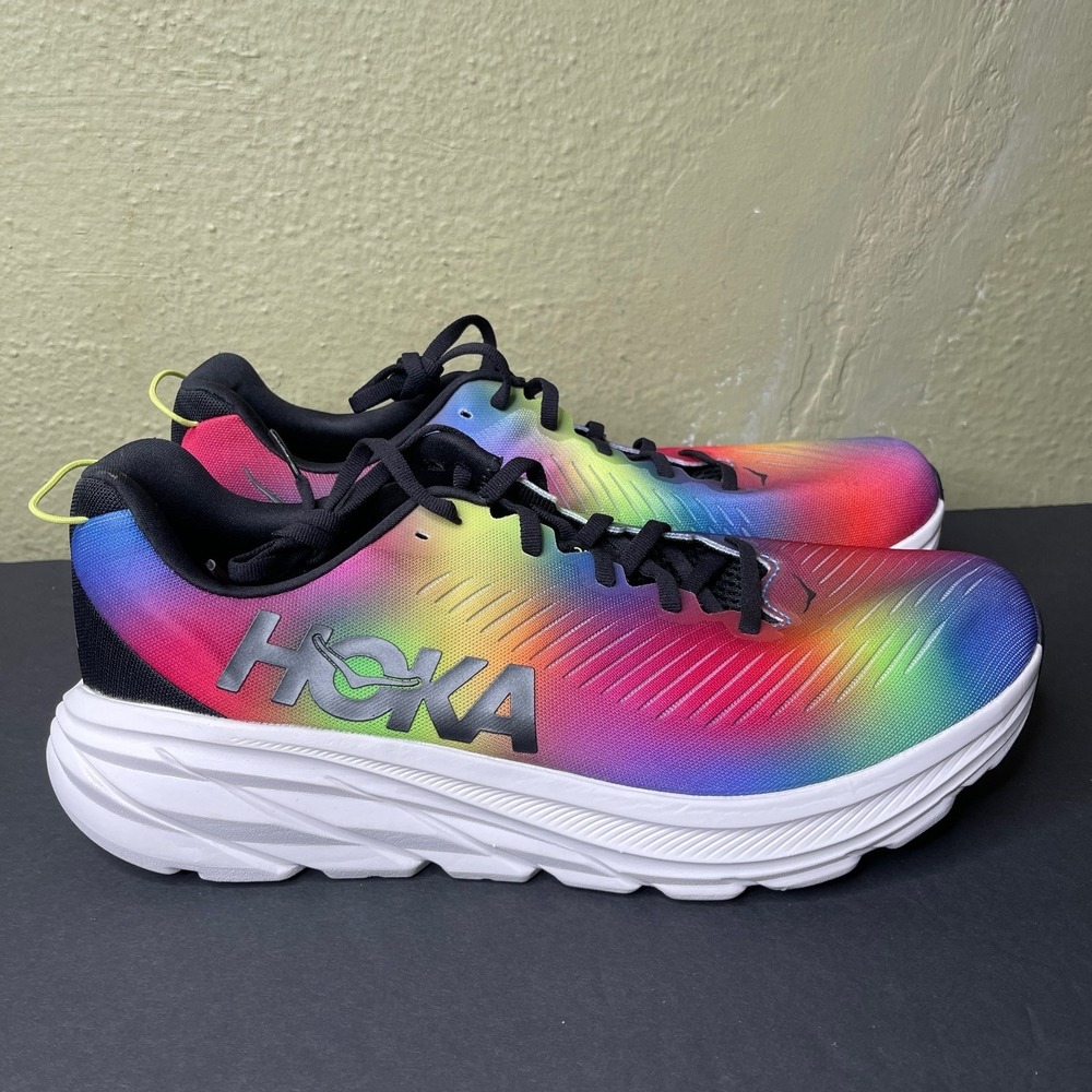 Hoka One One Rincon 3 Rainbow Sneakers Men Size 11.5 D Running Shoes 1119395 NBY